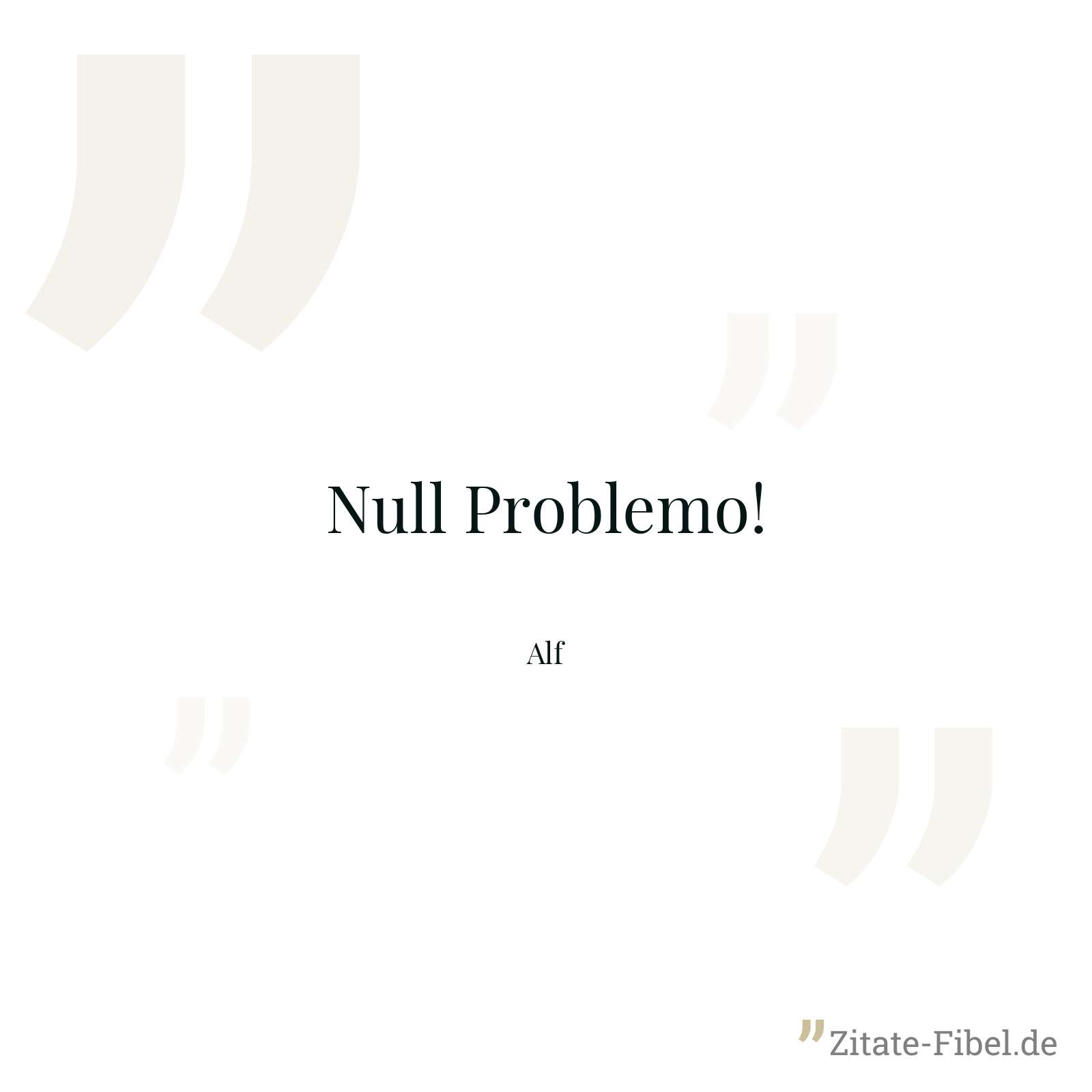 Null Problemo! - Alf