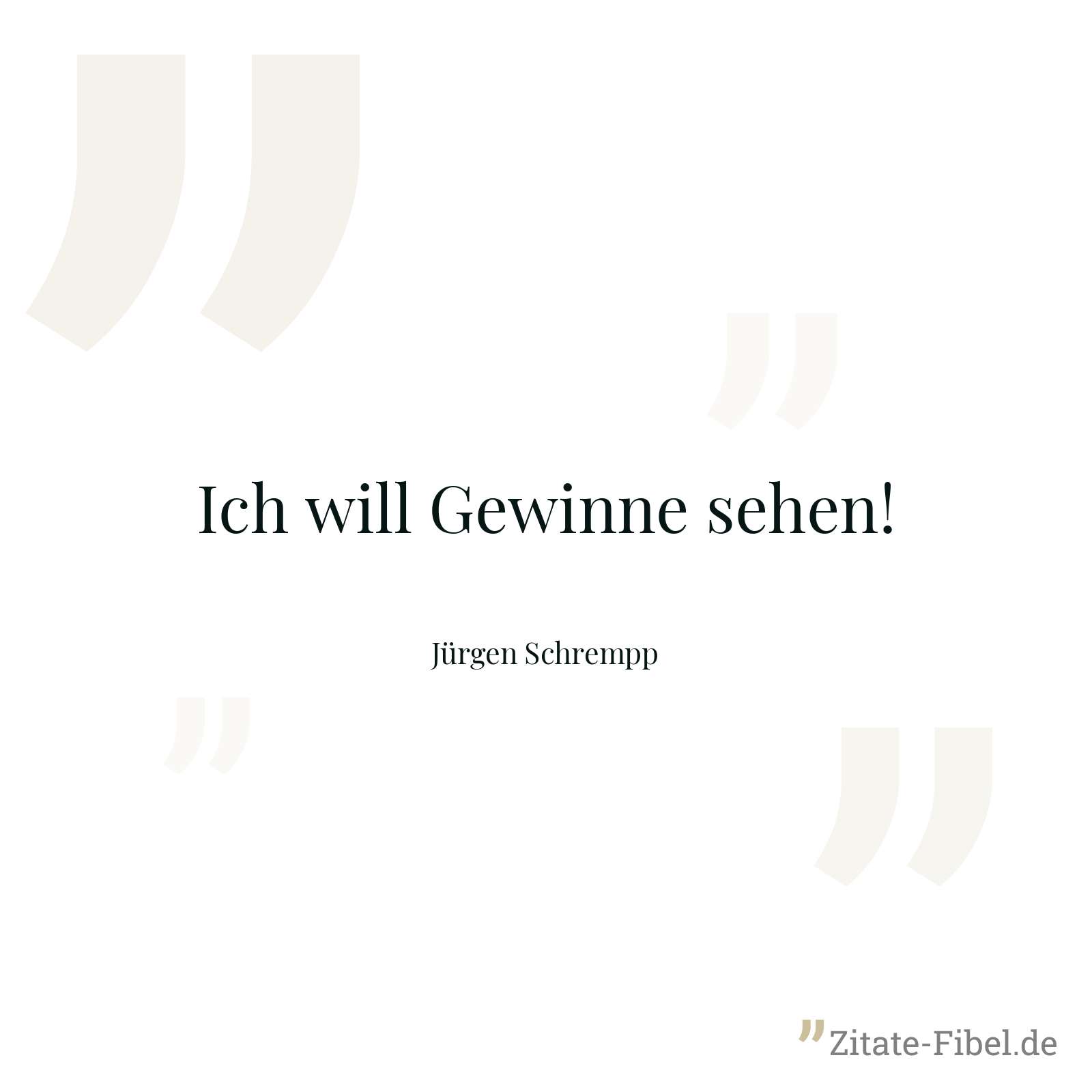 Ich will Gewinne sehen! - Jürgen Schrempp