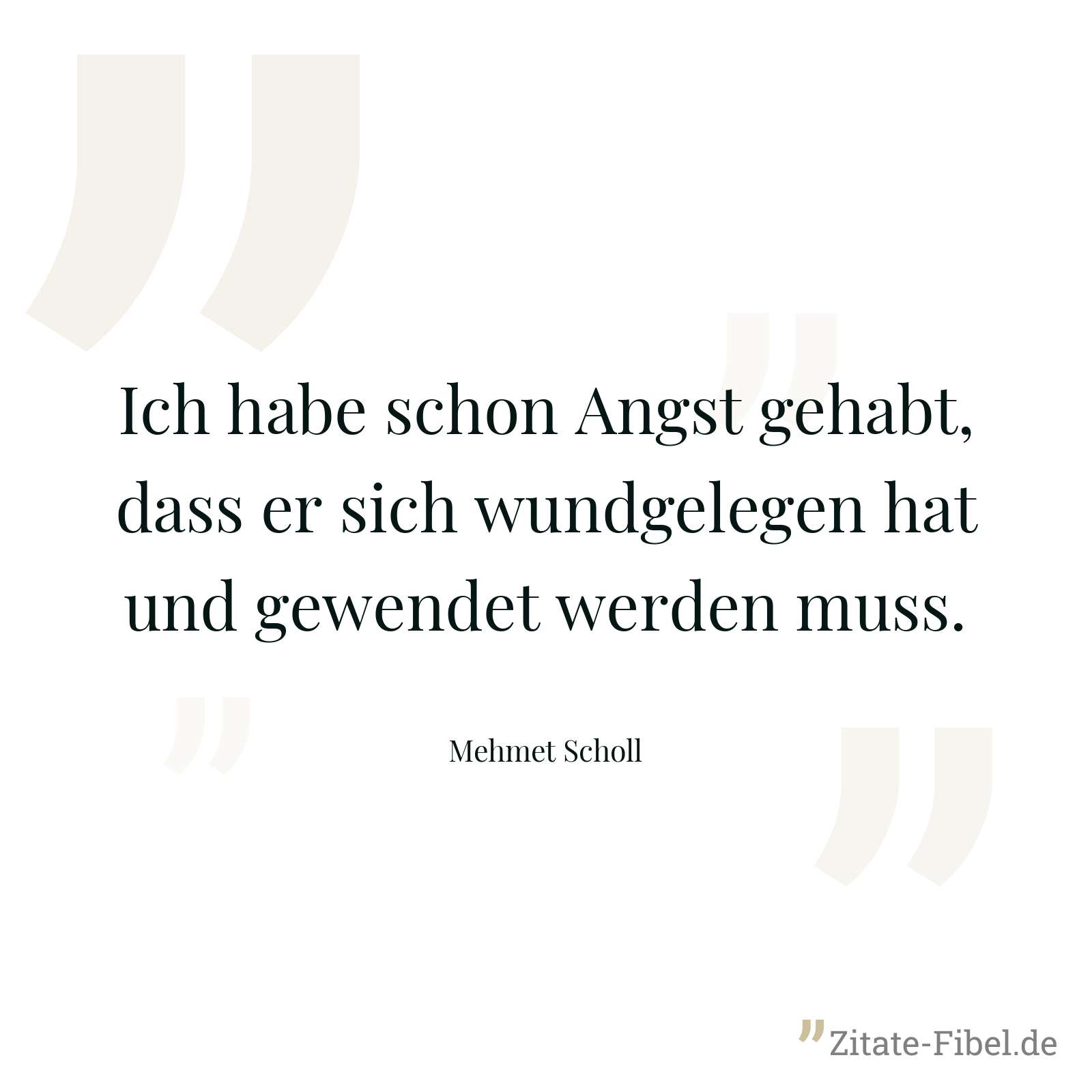 Ich habe schon Angst gehabt, dass er sich wundgelegen hat und gewendet werden muss. - Mehmet Scholl