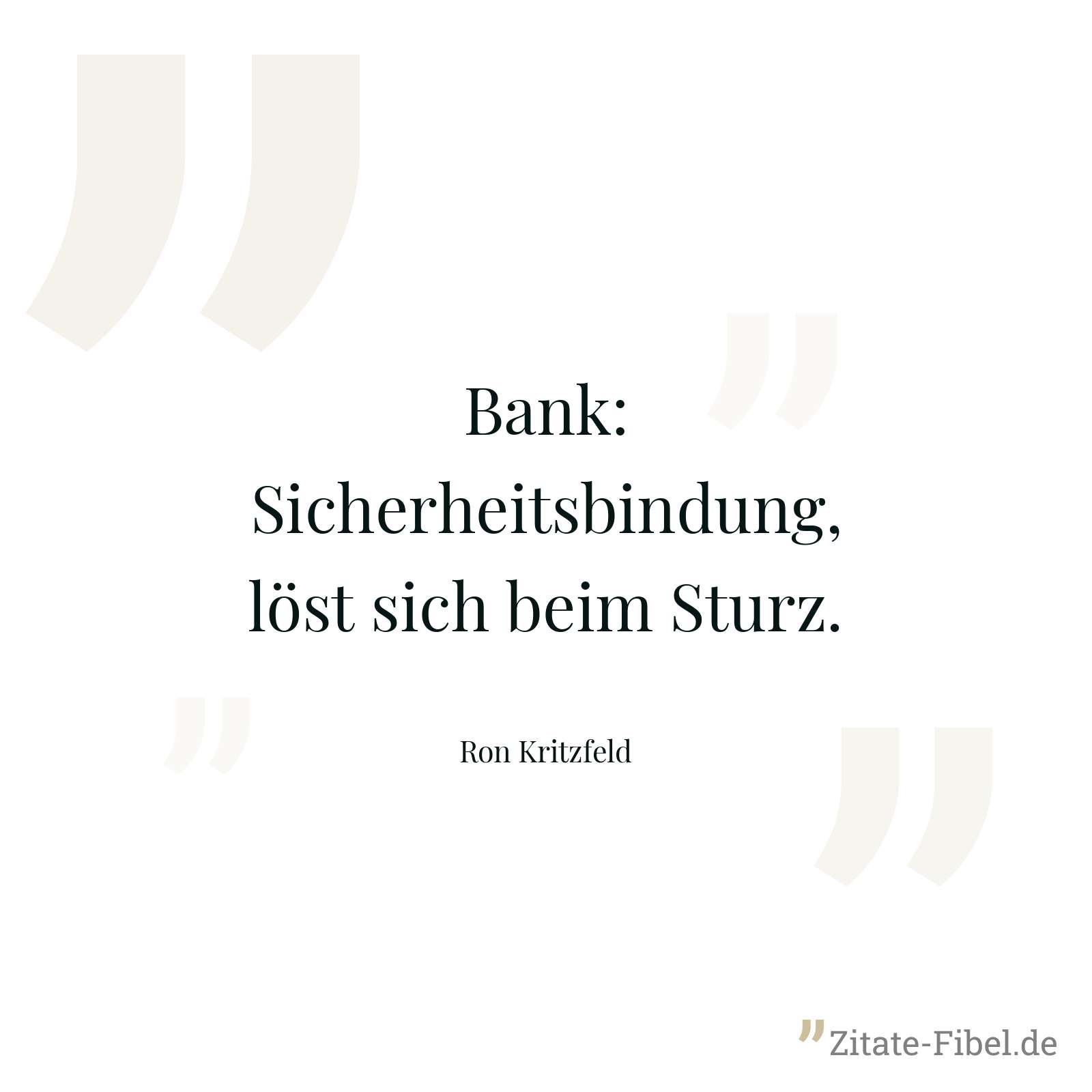 Bank: Sicherheitsbindung, löst sich beim Sturz. - Ron Kritzfeld