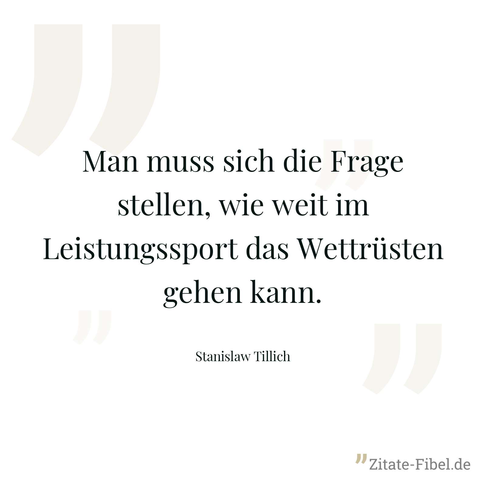 Man muss sich die Frage stellen, wie weit im Leistungssport das Wettrüsten gehen kann. - Stanislaw Tillich