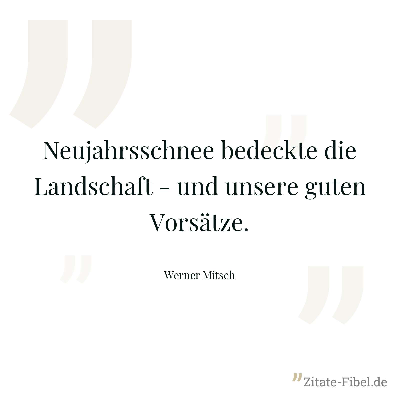 Neujahrsschnee bedeckte die Landschaft - und unsere guten Vorsätze. - Werner Mitsch